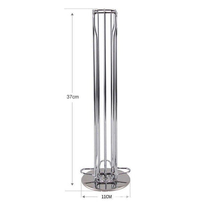 40 Capsules Rotating Coffee Pod Holder Rack for Nespresso Chrome Countertop Stand V528-ROTARYCOFFEESTAND-SILVER-16002
