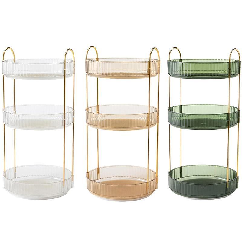 Rotating Cosmetic Organiser Home Storage Shelf Box for Makeup and Beauty Product - Amber V528-ROTATE-AMBER-631376