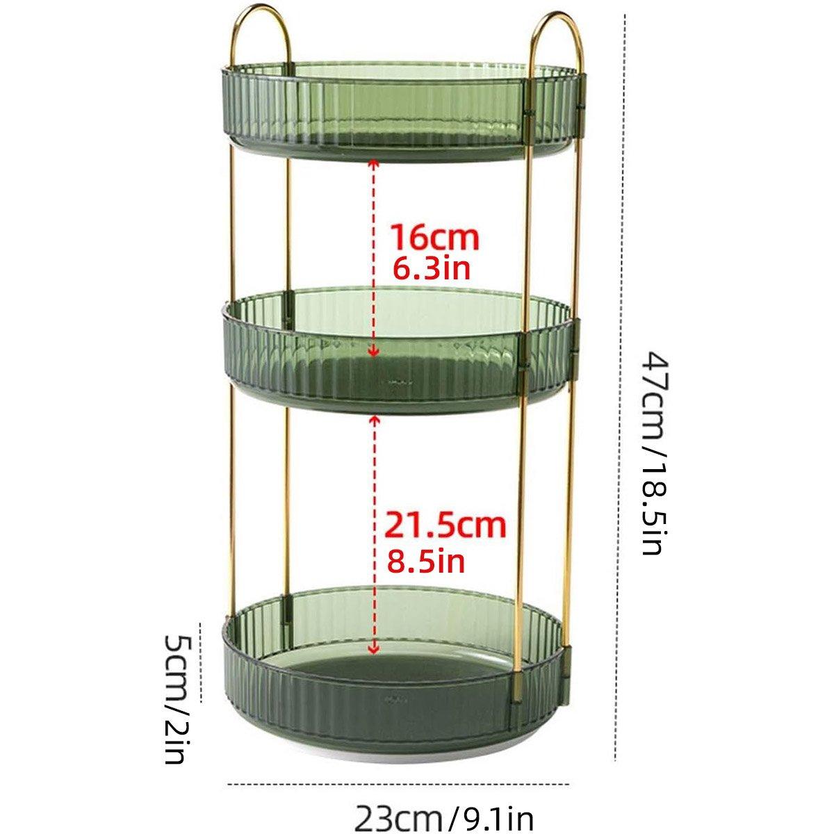 Rotating Cosmetic Organiser Home Storage Shelf Box for Makeup and Beauty Product - Amber V528-ROTATE-AMBER-631376