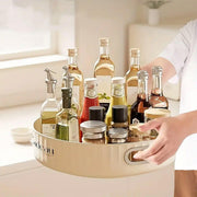 Kitchen Rotating Spice Rack Storage Organizer Multifunctional Round Tray Holder V528-ROTATE-BEIGE-188688