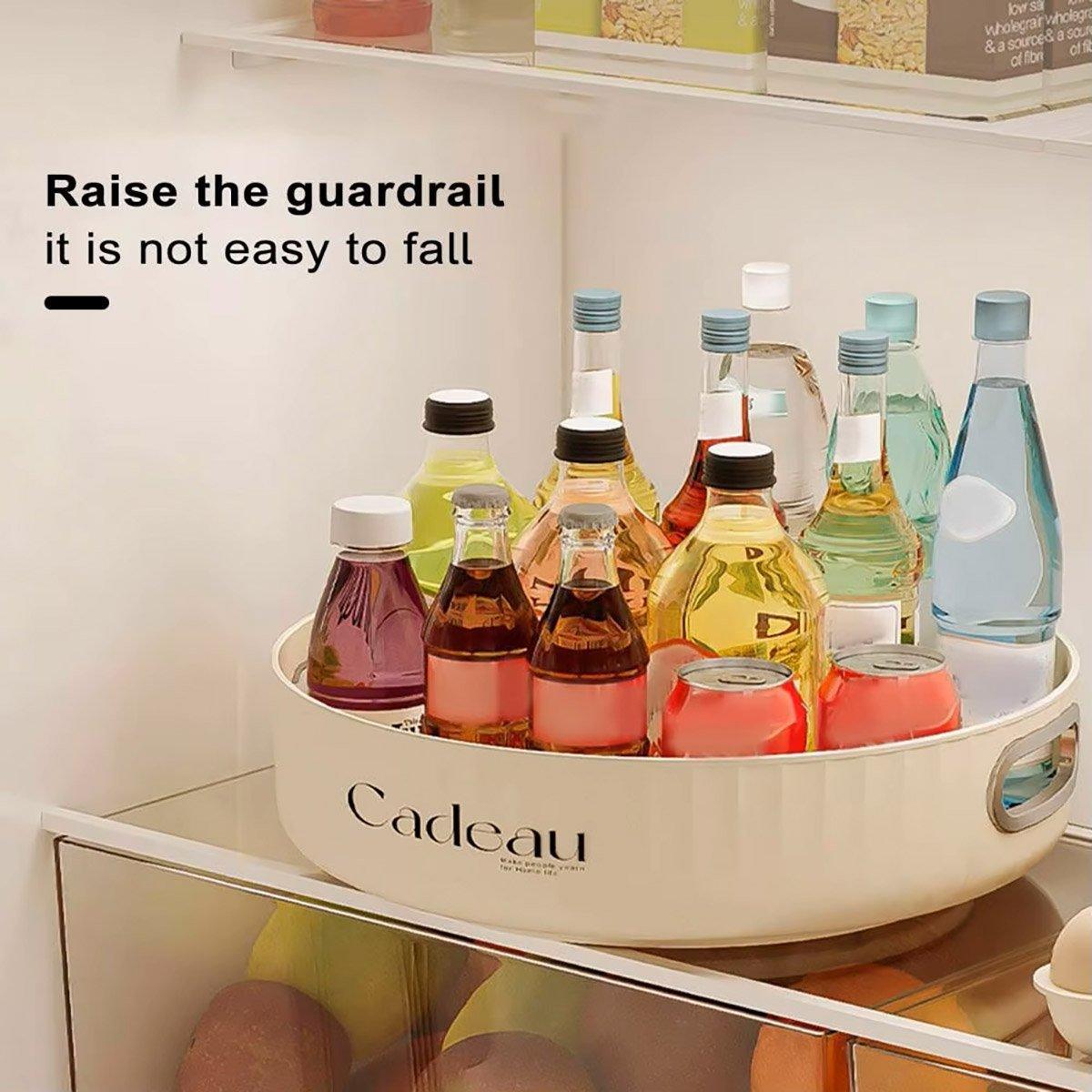 Kitchen Rotating Spice Rack Storage Organizer Multifunctional Round Tray Holder V528-ROTATE-BEIGE-188688