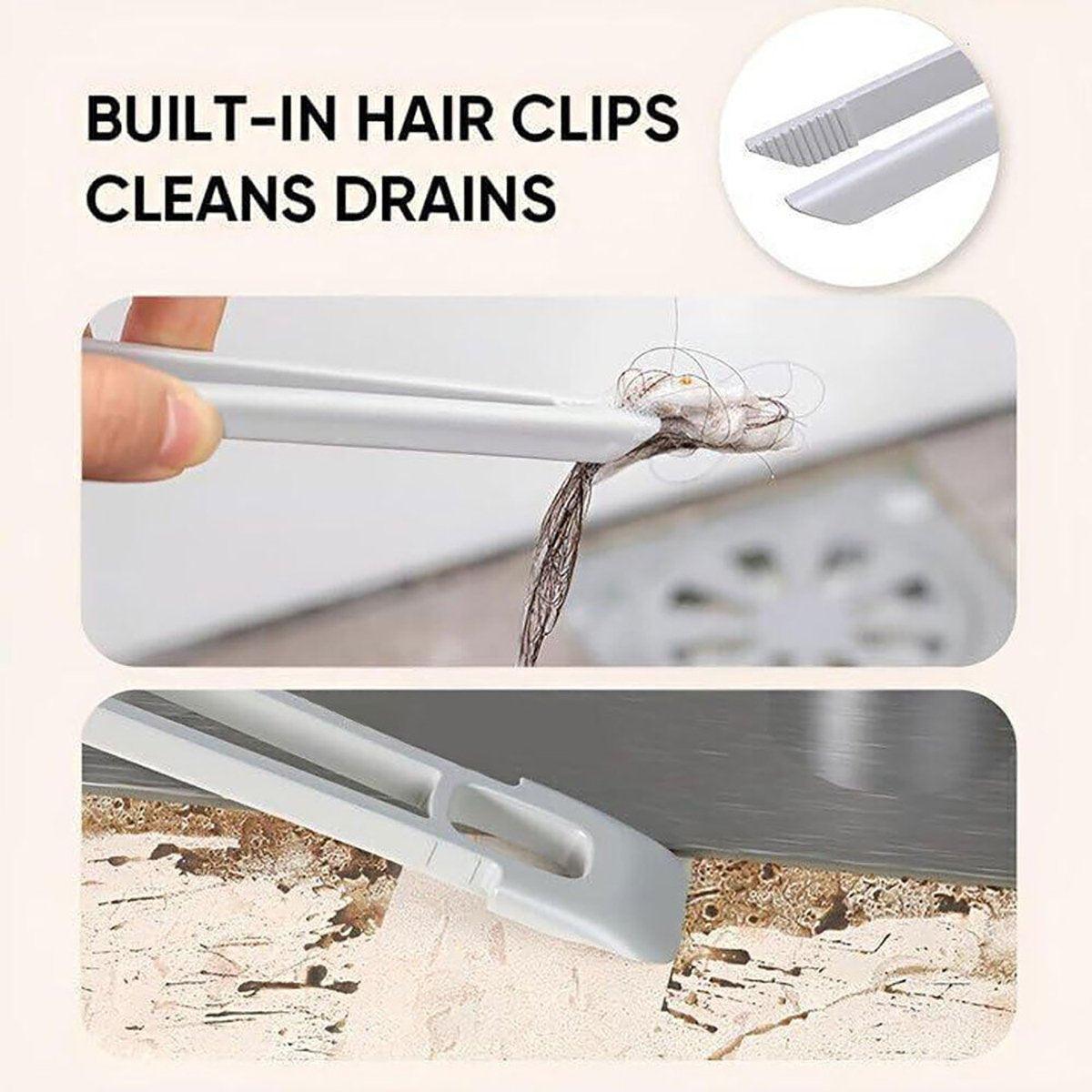 Multi-Functional Rotary Cleaning Brush Hard Bristle Slot Seam Wall Tile Brush - Purple V528-ROTATING-CLEANING-BRUSH-884854