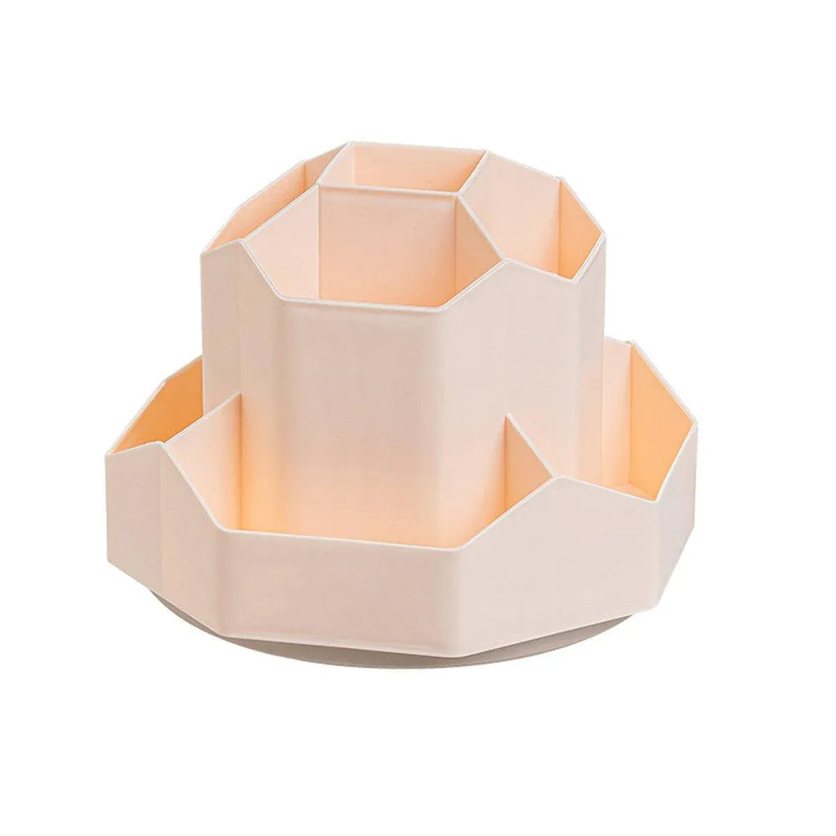 360 Degree Rotating Large Capacity Pen Holder Plastic Desktop Office Student Organizer V528-ROTATING-PEN-HOLDER-PINK-641258