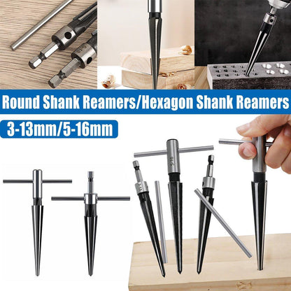 Round Shank Hexagon Shank T Handle Taper Reamer Tool for Drilling and Boring - Round Shank Reamer(3-13mm) V528-ROUND-SHANK-REAMER-3-13MM-484055