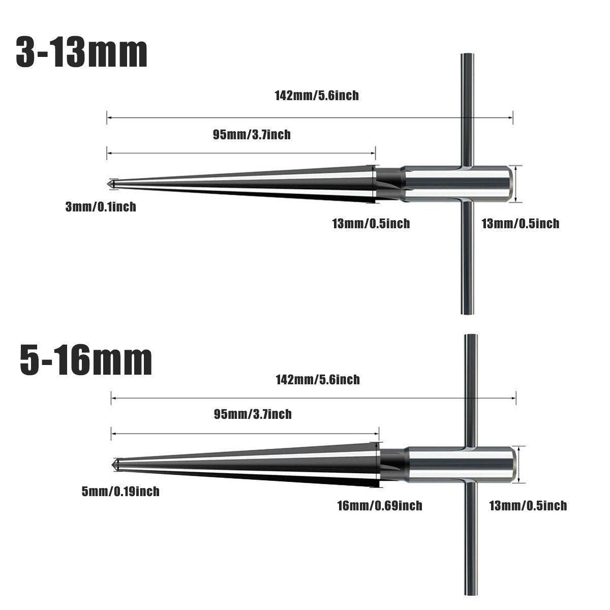 Round Shank Hexagon Shank T Handle Taper Reamer Tool for Drilling and Boring - Round Shank Reamer(3-13mm) V528-ROUND-SHANK-REAMER-3-13MM-484055