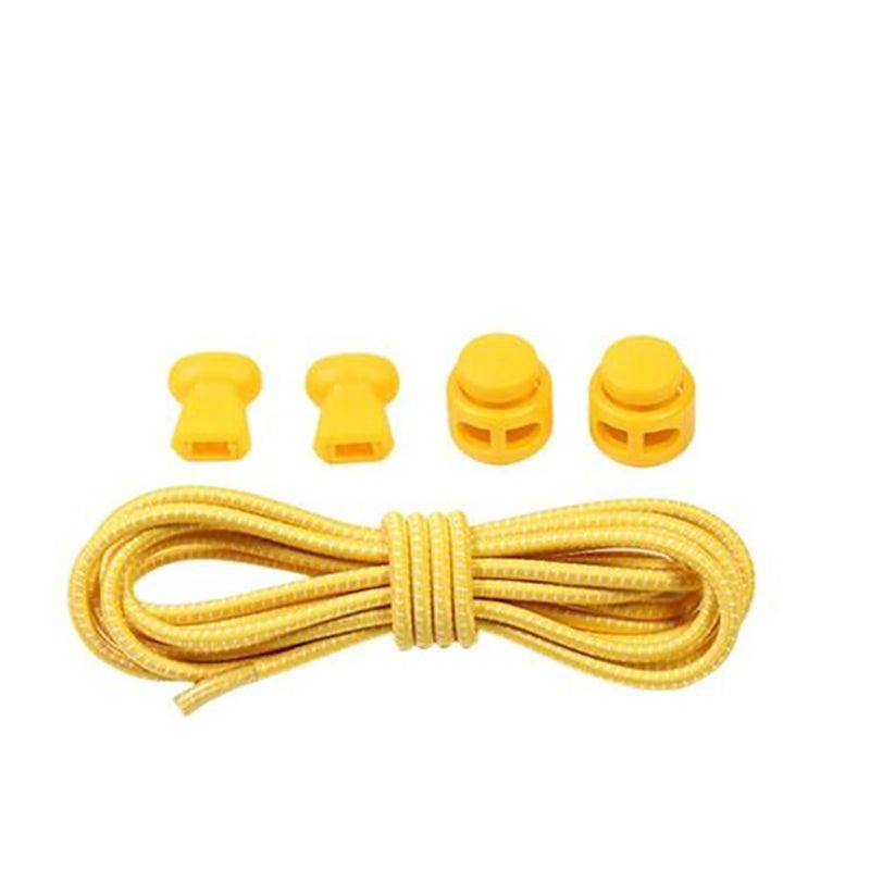 No Tie Elastic Shoelaces with Toggle Locks for Sneakers Running Walking Shoes - Pink V528-ROUNDLACES-PINK-89516