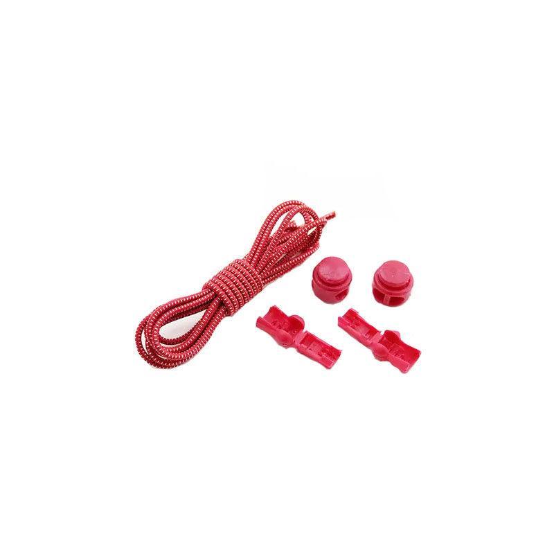 No Tie Elastic Shoelaces with Toggle Locks for Sneakers Running Walking Shoes - Red V528-ROUNDLACES-RED-87446