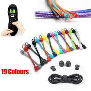 No Tie Elastic Shoelaces with Toggle Locks for Sneakers Running Walking Shoes - Rose Red V528-ROUNDLACES-ROSERED-92182