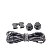 No Tie Elastic Shoelaces with Toggle Locks for Sneakers Running Walking Shoes - White With Dots V528-ROUNDLACES-WHITEWITHDOTS-66979