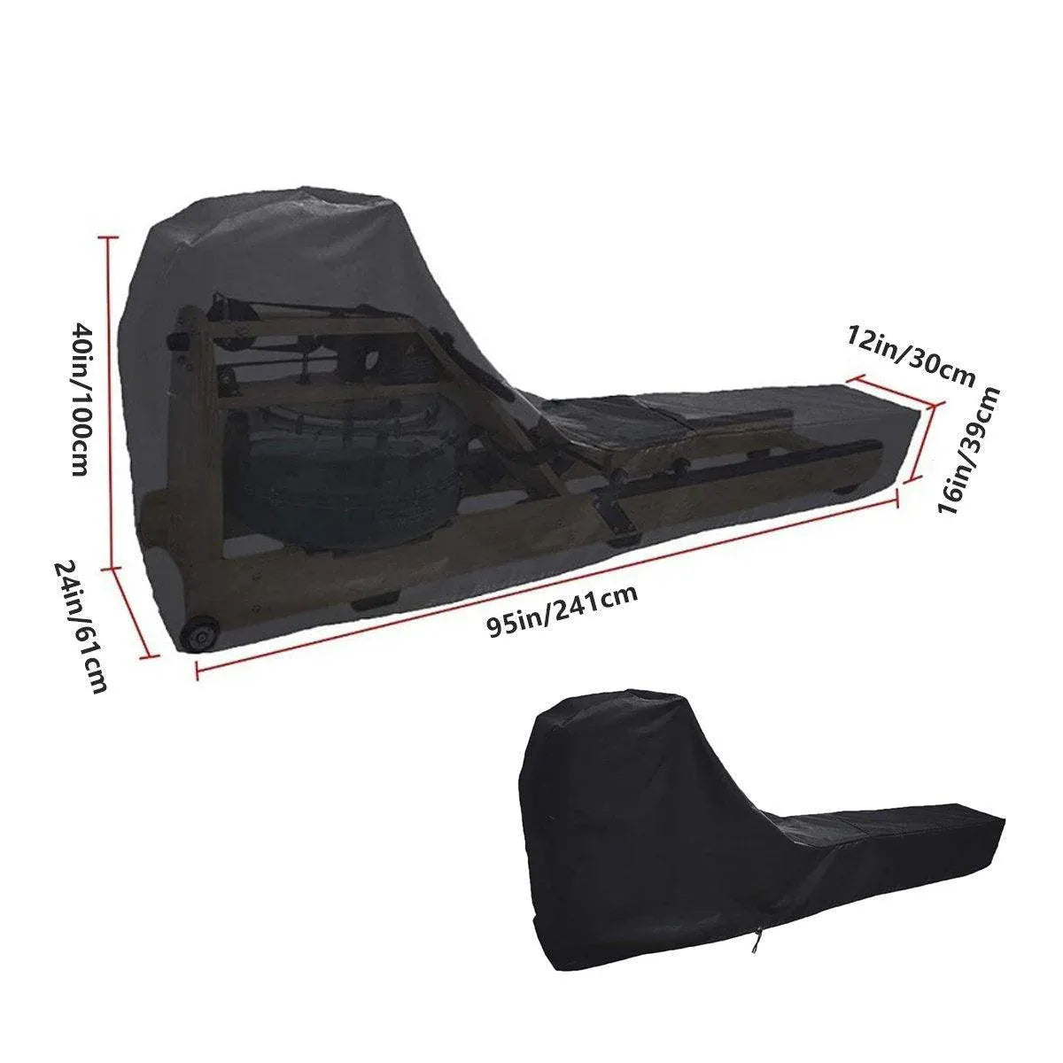 Waterproof Rowing Machine Cover Dustproof Protective Cover for Rowing Machines V528-ROWING-MACHINE-COVER-BLACK-620874