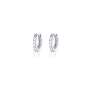 7sizes Hoop Earring Silver Zirconia Ear Huggie Hoop Cartilage Piercing Jewellery - Champagne-9mm V528-RR-9-959896