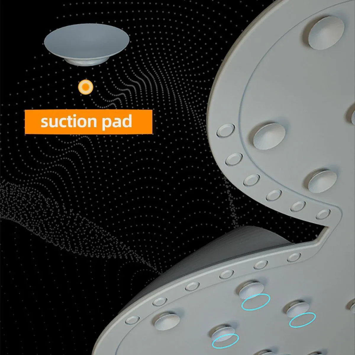 Silicone Foot Scrubber Rabbit Tub Mat Suction Cup Exfoliating Brush Cleaning Mat - White V528-RUB-FEET-WHITE-961280
