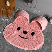 Silicone Foot Scrubber Rabbit Tub Mat Suction Cup Exfoliating Brush Cleaning Mat - White V528-RUB-FEET-WHITE-961280