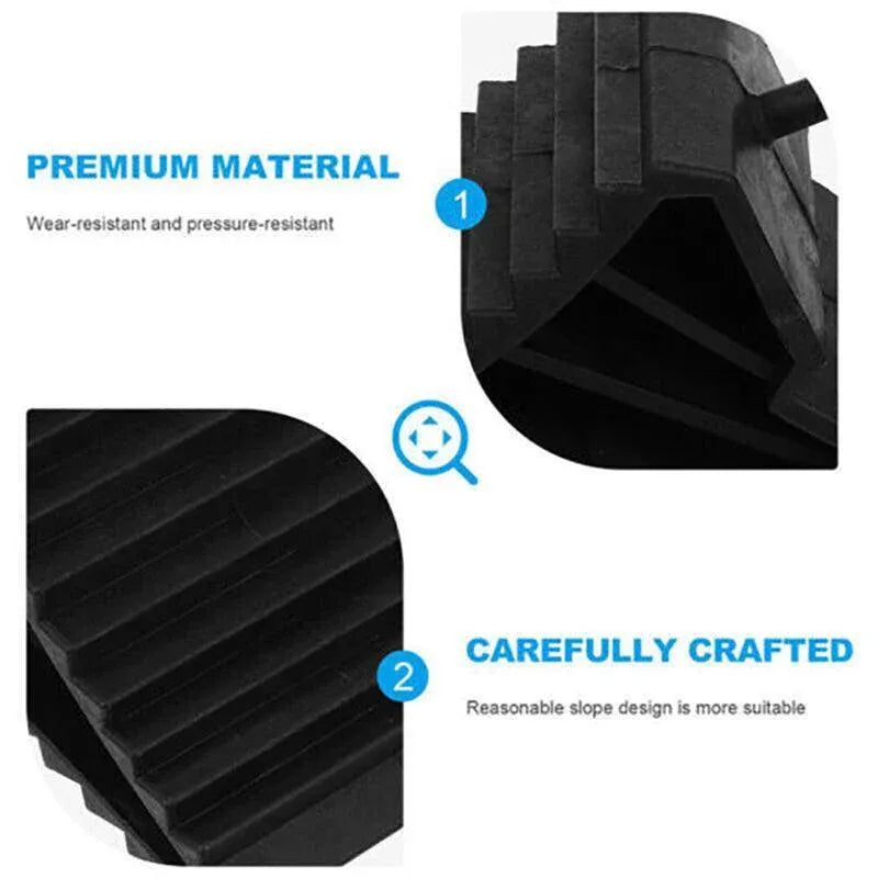 4Pcs Heavy Wheel Chock Tough Chocks Stops Car Trailer Boat Caravan Au Stock V528-RUBBER-4PCS-96226