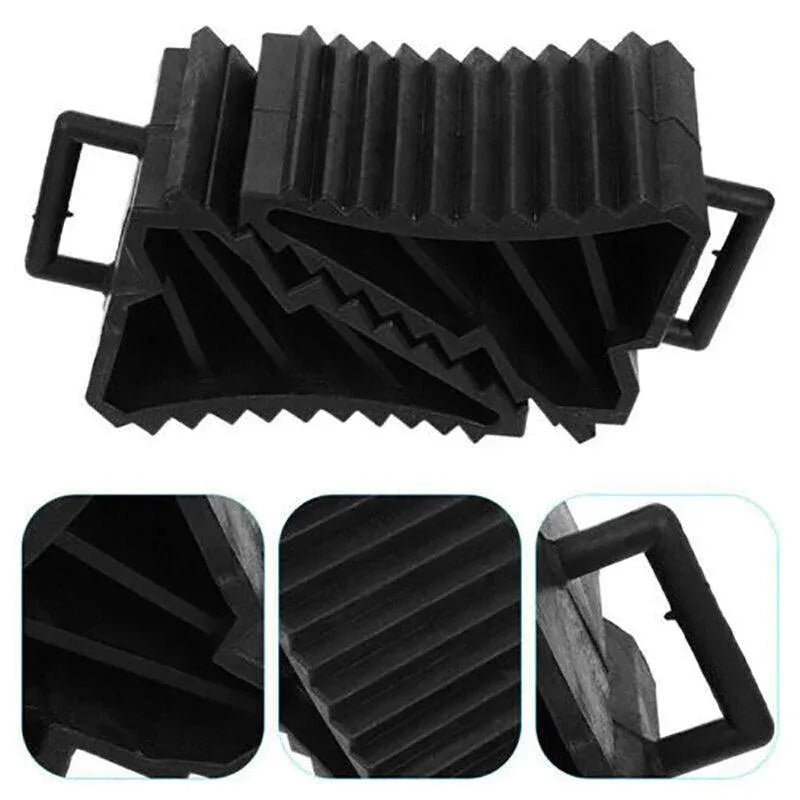 4Pcs Heavy Wheel Chock Tough Chocks Stops Car Trailer Boat Caravan Au Stock V528-RUBBER-4PCS-96226