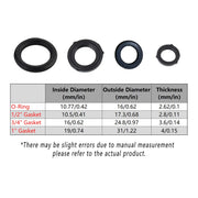 100pcs Silicone Rubber Seal Gasket Ring for Pipe Fitting Water Leak Proof - 1/2 inch Gasket V528-RUBBER-GASKET-100PCS-4-201009