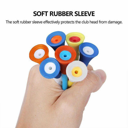 83mm Rubber Golf Tees 30PCS - Colourful Durable Plastic Tees with Soft Cushion Top V528-RUBBERCUSHION-30PCS-489604