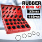 419 Pcs Rubber O Ring Kit Metric Grommet Seal Plumbing Garage O-Ring Assortment V528-RUBBERORING-419PCS-873952