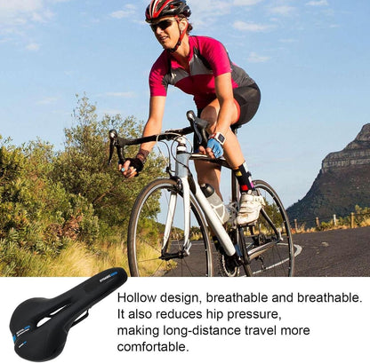 MTB Saddle Hollow Comfort Bicycle Seat Universal Cushion Soft Riding Saddle - Blue V528-SADDLE-BLUE-515910