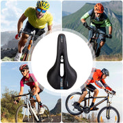 MTB Saddle Hollow Comfort Bicycle Seat Universal Cushion Soft Riding Saddle - Red V528-SADDLE-RED-988859