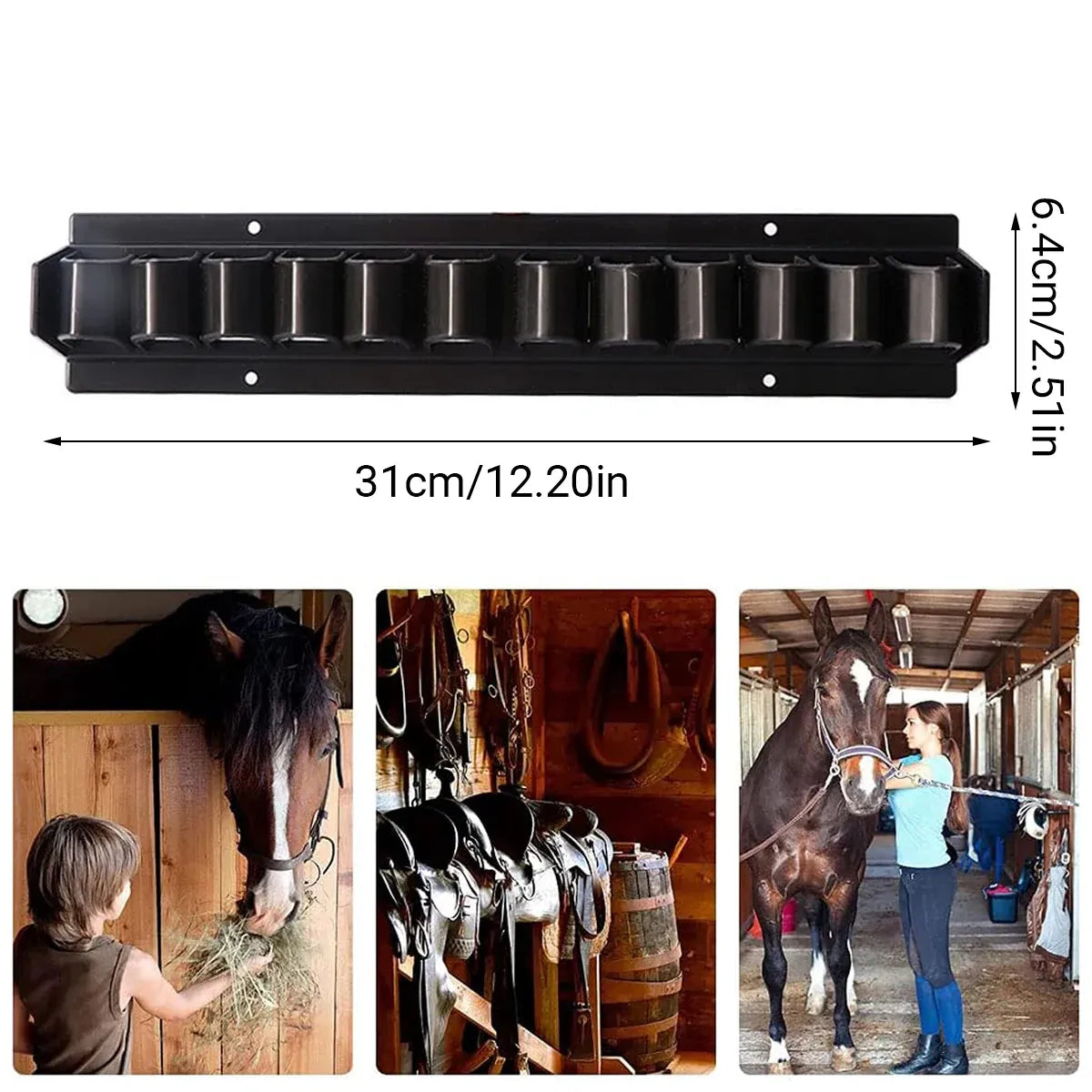 Long Whip Tool Storage Rack Horse Gear and Whip Rack Wall Mount Organizer V528-SADDLERY-RACK-770887