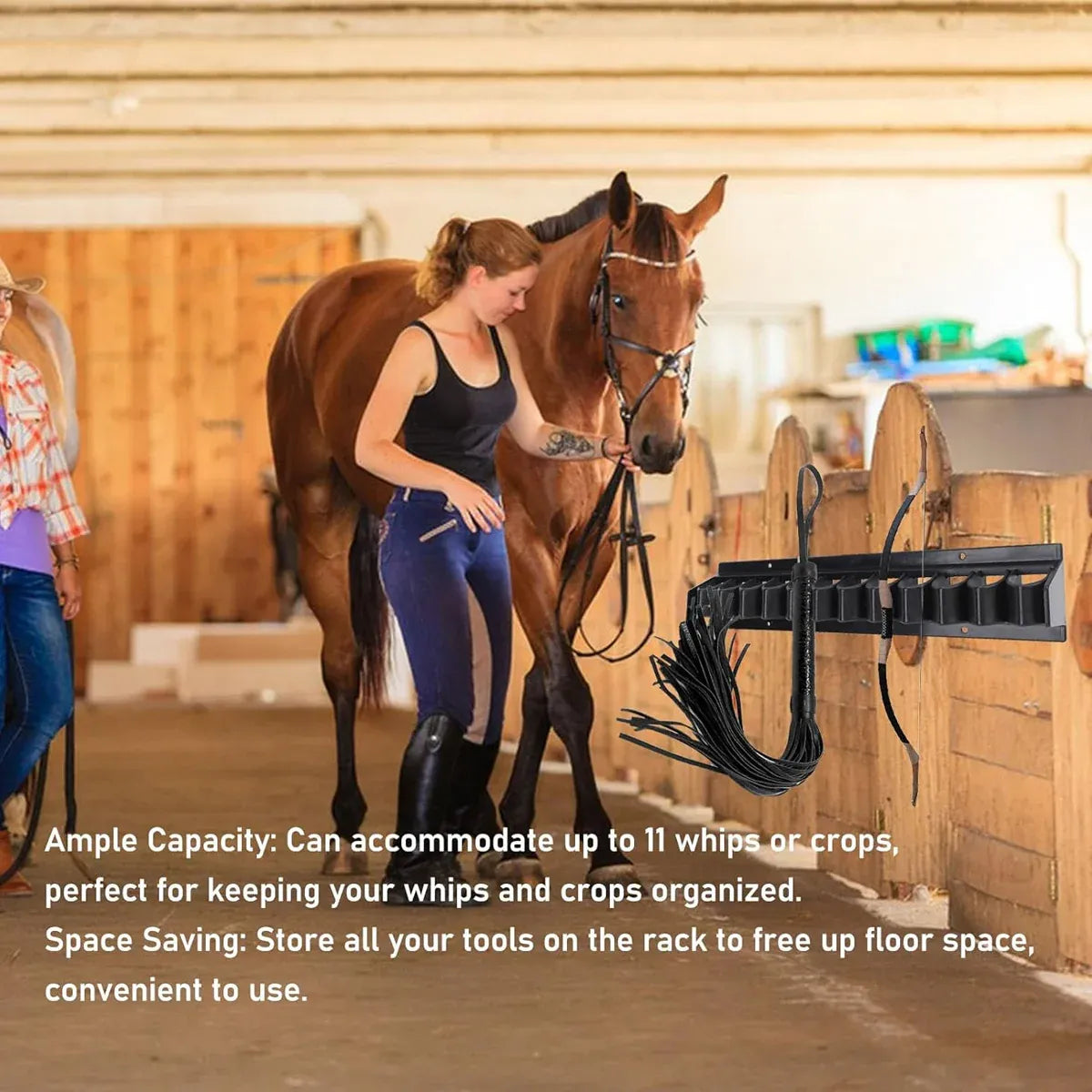 Long Whip Tool Storage Rack Horse Gear and Whip Rack Wall Mount Organizer V528-SADDLERY-RACK-770887