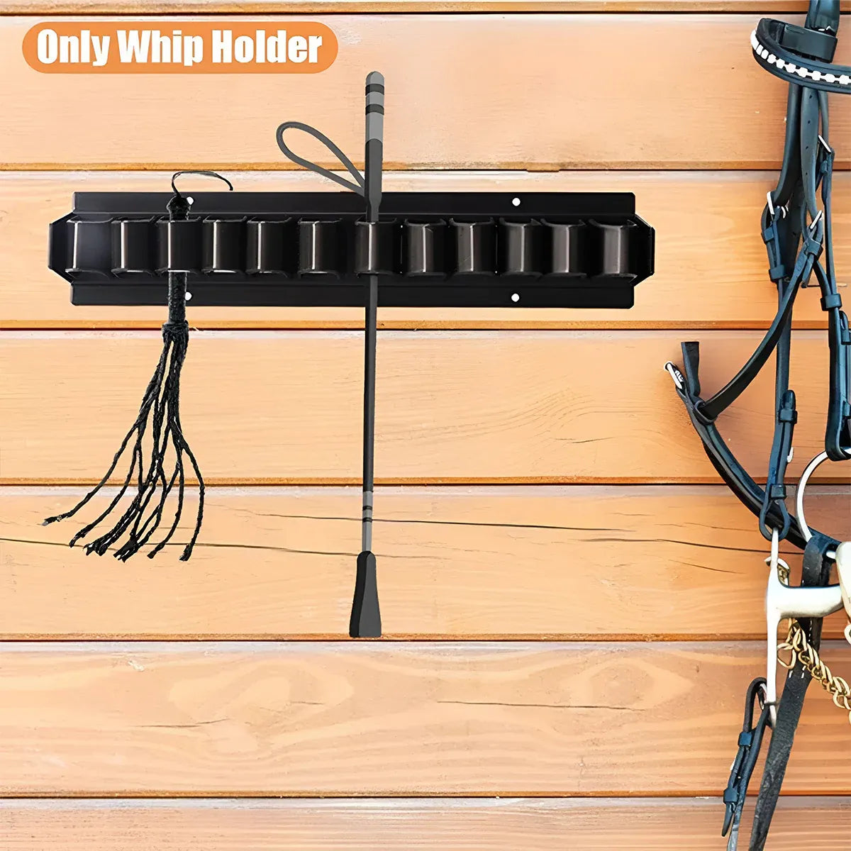 Long Whip Tool Storage Rack Horse Gear and Whip Rack Wall Mount Organizer V528-SADDLERY-RACK-770887