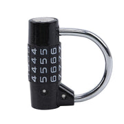 4 Digit Combination Padlock Wide Shackle Password Lock for Locker or Luggage - Silver V528-SAFETYLOCK-SILVER-379771