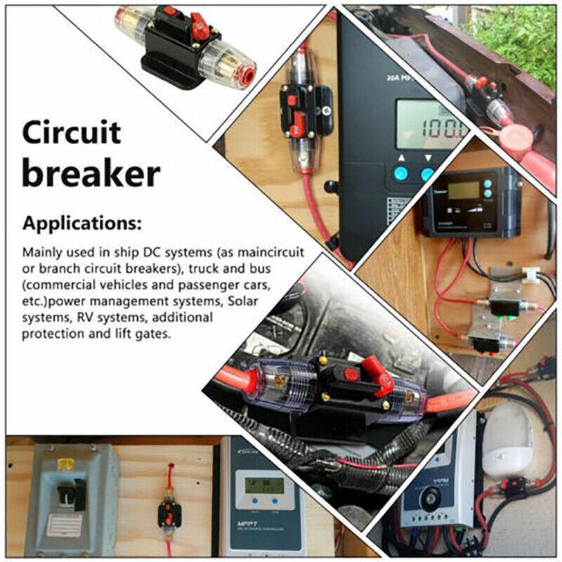 20-150Amp Circuit Breaker Dual Battery Ip67 Waterproof Fuse Manual Reset 12V 24V - 30AMP V528-SAFETYSEAT-30A-51551