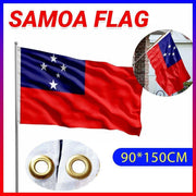 Samoa National Flag 90x150cm Large Outdoor Polyester Banner with Grommets V528-SAMOAFLAG-996924