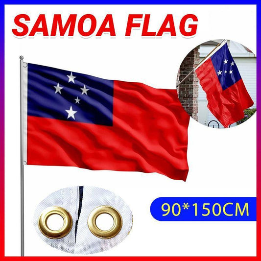 Samoa National Flag 90x150cm Large Outdoor Polyester Banner with Grommets V528-SAMOAFLAG-996924