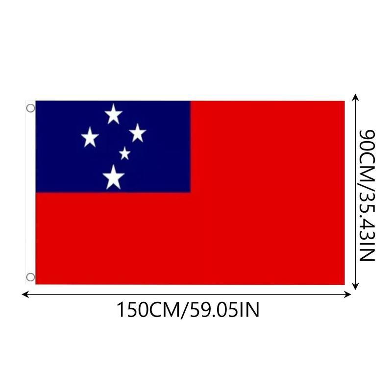 Samoa National Flag 90x150cm Large Outdoor Polyester Banner with Grommets V528-SAMOAFLAG-996924