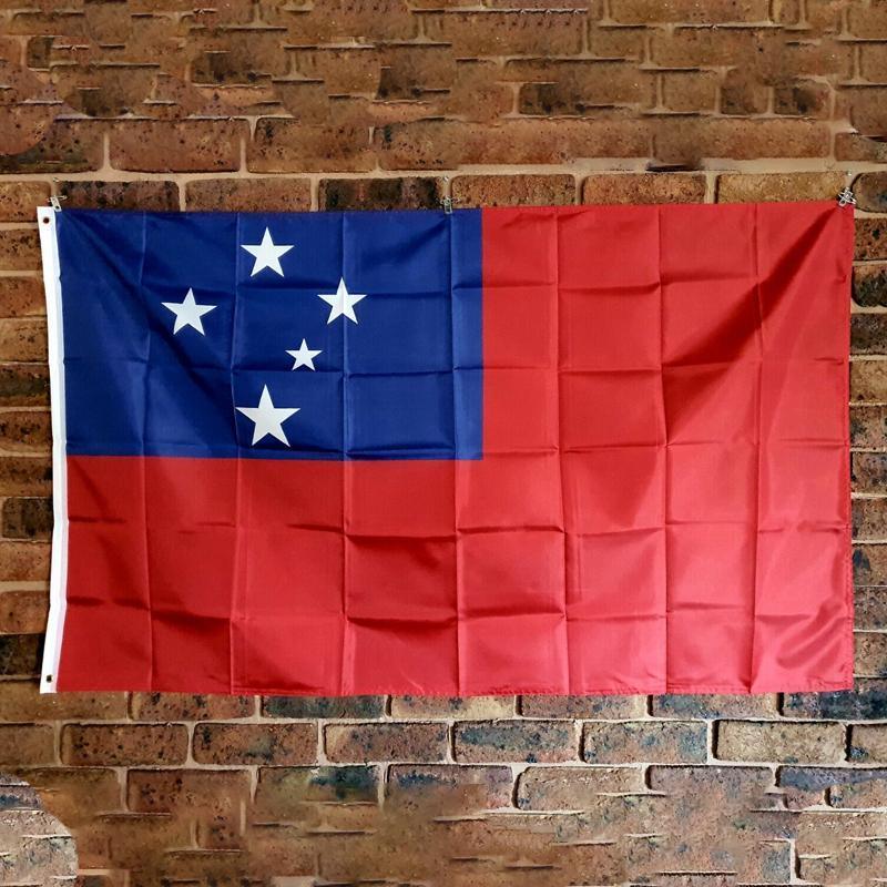 Samoa National Flag 90x150cm Large Outdoor Polyester Banner with Grommets V528-SAMOAFLAG-996924