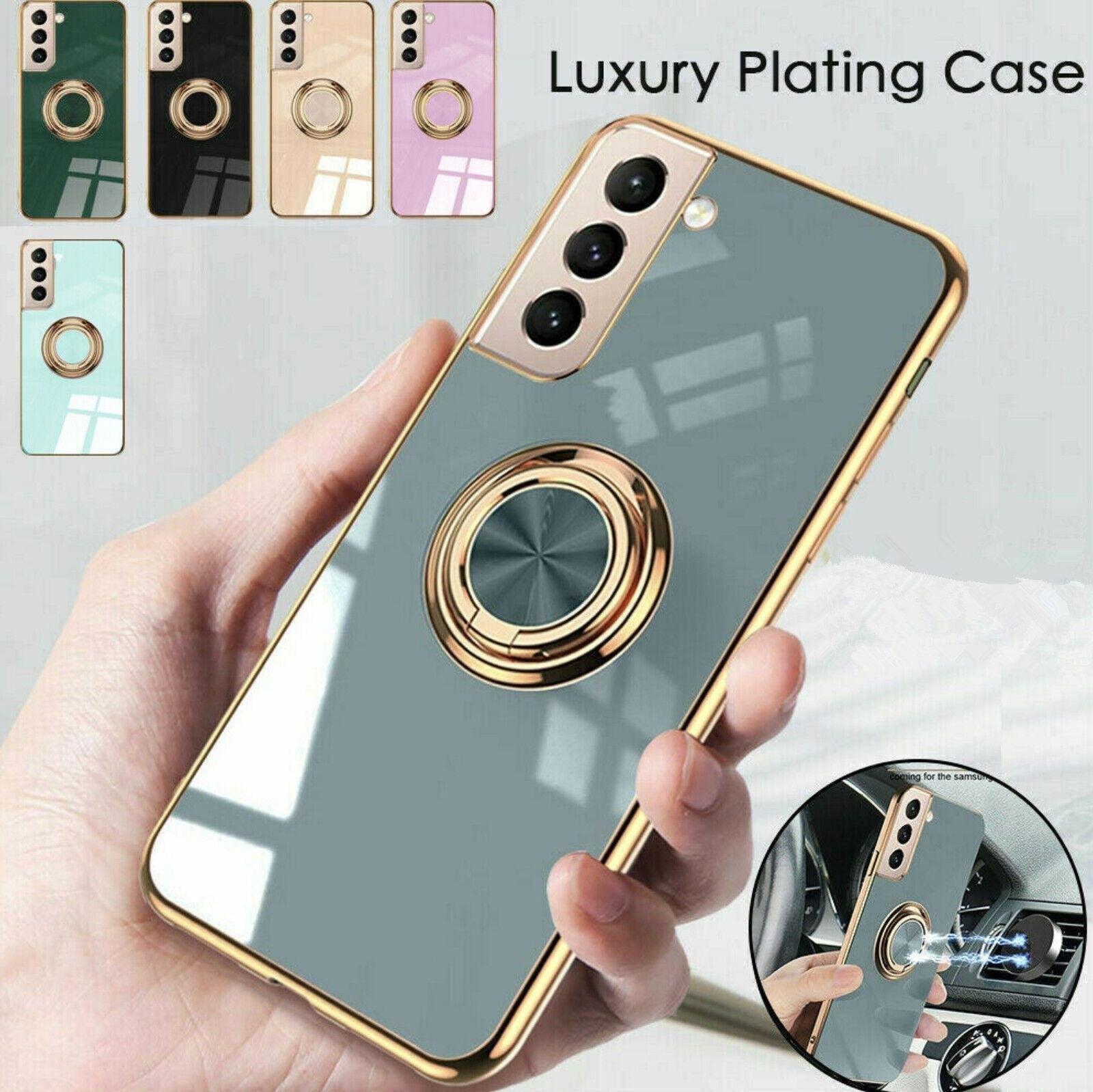 Black Shockproof Ring Holder Case Cover for Samsung S22 Ultra Plus Note 20 - Samsung Galaxy Note20 V528-SAMSUNG-BLACK-NOTE20-53766