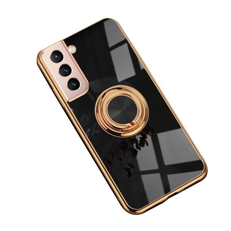 Black Shockproof Ring Holder Case Cover for Samsung S22 Ultra Plus Note 20 - Samsung Galaxy Note20 V528-SAMSUNG-BLACK-NOTE20-53766