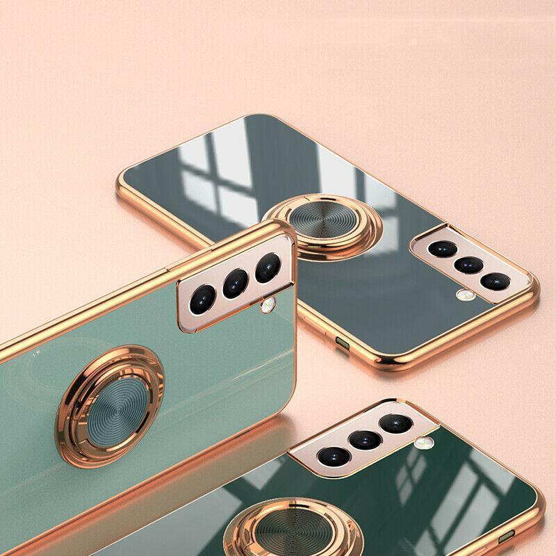 Black Shockproof Ring Holder Case Cover for Samsung S22 Ultra Plus Note 20 - Samsung Galaxy Note20Ultra V528-SAMSUNG-BLACK-NOTE20ULTRA-82908