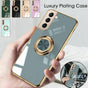 Dark Green Shockproof Ring Holder Case Cover for Samsung S22 Ultra S22 Plus Note 20 - Samsung Galaxy A52s V528-SAMSUNG-GREEN-A52S-88812