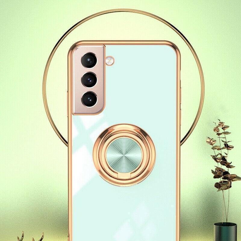 Dark Green Shockproof Ring Holder Case Cover for Samsung S22 Ultra S22 Plus Note 20 - Samsung Galaxy A73 V528-SAMSUNG-GREEN-A73-45143