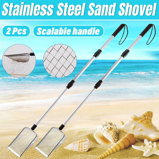 2pcs Long Handle Pet Litter Scoop Climbing Chicken Beach Scoop for Cats Dogs V528-SAND-SCOOP-2PC-3-5-5-255041