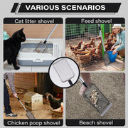 2pcs Long Handle Pet Litter Scoop Climbing Chicken Beach Scoop for Cats Dogs V528-SAND-SCOOP-2PC-3-5-5-255041