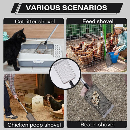 2pcs Long Handle Pet Litter Scoop Climbing Chicken Beach Scoop for Cats Dogs V528-SAND-SCOOP-2PC-3-5-5-255041
