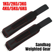 Adjustable Sandbag Gaiter Weight Training Gear for Running and Sports Fitness - Pair of Sandbags (2 x 1.5kg)