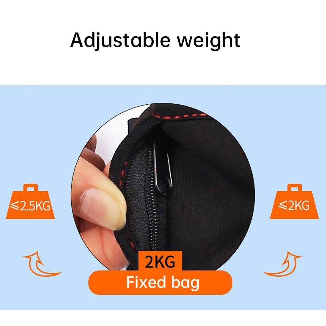 Adjustable Sandbag Gaiter Weight Training Gear for Running and Sports Fitness - Pair of Sandbags (2 x 2.5kg)
