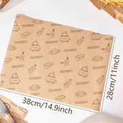 100pcs Sandwich Wrappers Oil Blotting Coated Paper Air Fryer Baking Parchment - Newspaper + Lemon Bear (Mixed) V528-SANDWICH-PAPER-100PCS-BZXX-522668