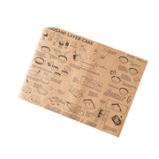 100pcs Sandwich Wrappers Oil Blotting Coated Paper Air Fryer Baking Parchment - Newspaper + Lemon Bear (Mixed) V528-SANDWICH-PAPER-100PCS-BZXX-522668