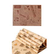100pcs Sandwich Wrappers Oil Blotting Coated Paper Air Fryer Baking Parchment - Newspaper + Lemon Bear (Mixed) V528-SANDWICH-PAPER-100PCS-BZXX-522668