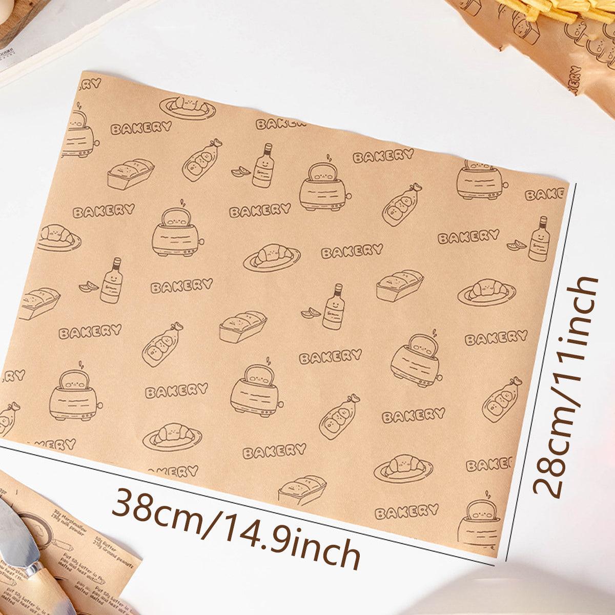 100pcs Sandwich Wrappers Oil Blotting Coated Paper Air Fryer Baking Parchment - Delicious Recipes V528-SANDWICH-PAPER-100PCS-MWSP-271563