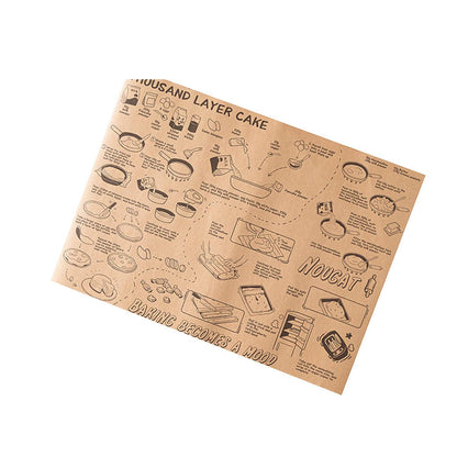 100pcs Sandwich Wrappers Oil Blotting Coated Paper Air Fryer Baking Parchment - Lemon Bear V528-SANDWICH-PAPER-100PCS-NMXX-162586