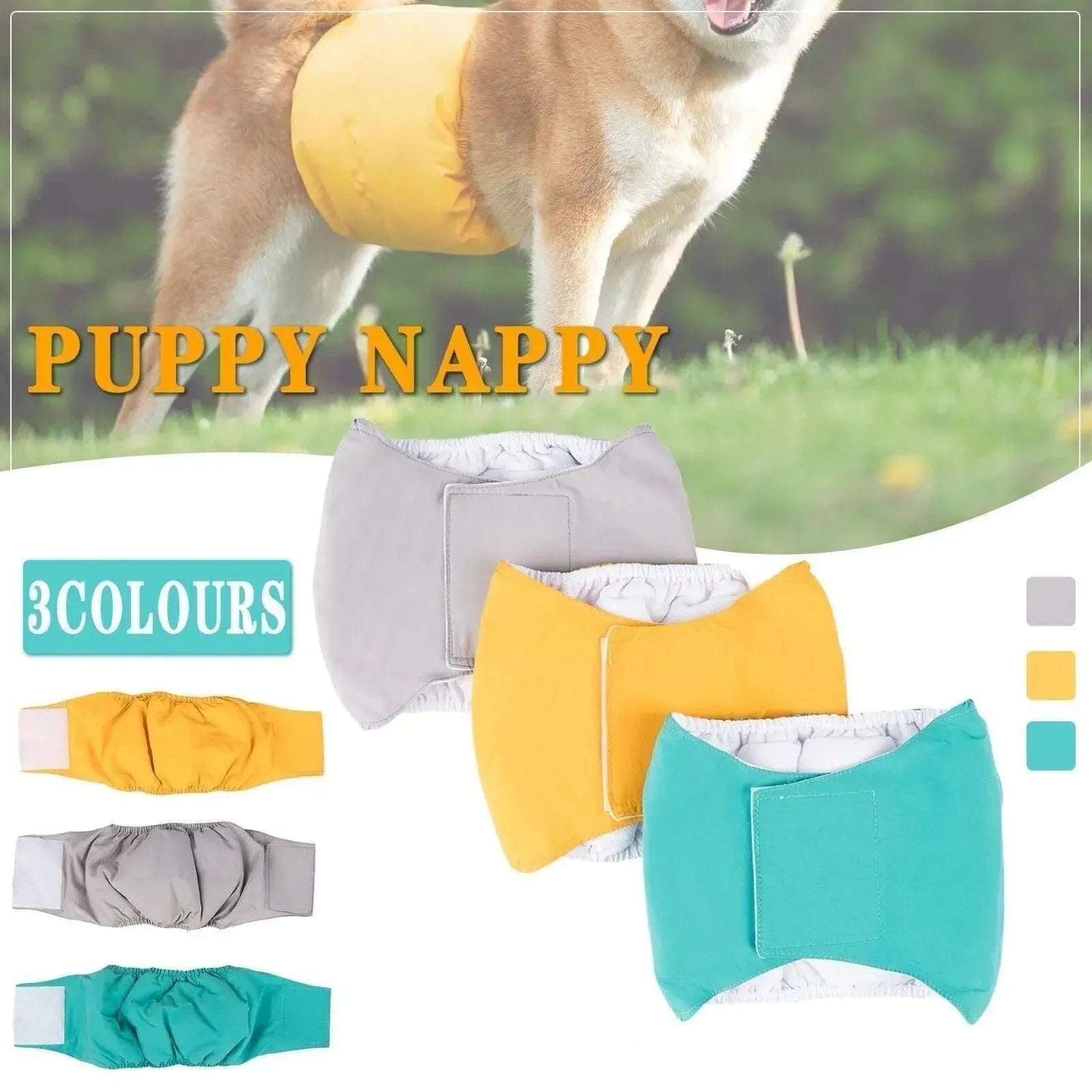 XS Male Dog Puppy Nappy Diaper Belly Wrap Band Sanitary Pants Underpants - Green V528-SANITARYPANTS-GREEN-S-57103