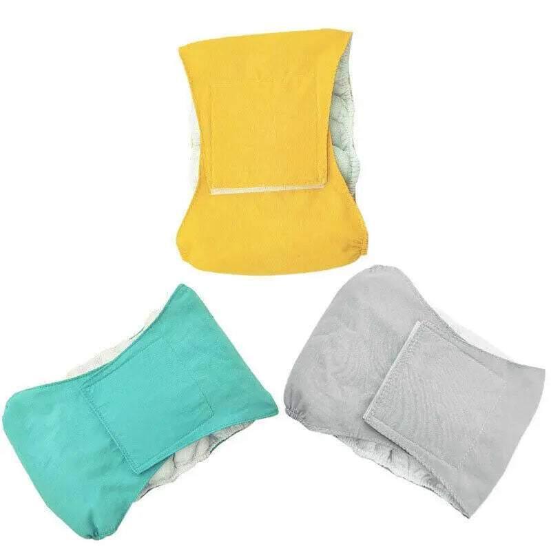 L Male Dog Puppy Nappy Diaper Belly Wrap Band Sanitary Pants Underpants - Yellow V528-SANITARYPANTS-YELLOW-L-75098